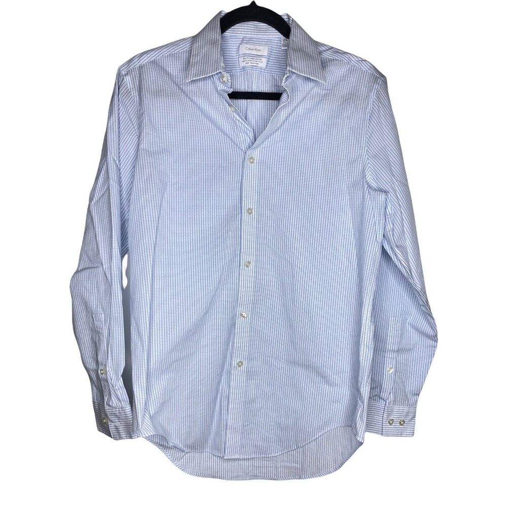 Calvin Klein Shirt Size 32/33 15 1/2 Men's Sleeve Dress Shirt Button Down Long